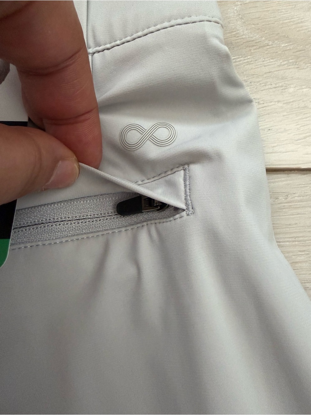 NFINITY Men's Light Gray Athletic Hybrid Shorts - Picture 4 of 6
